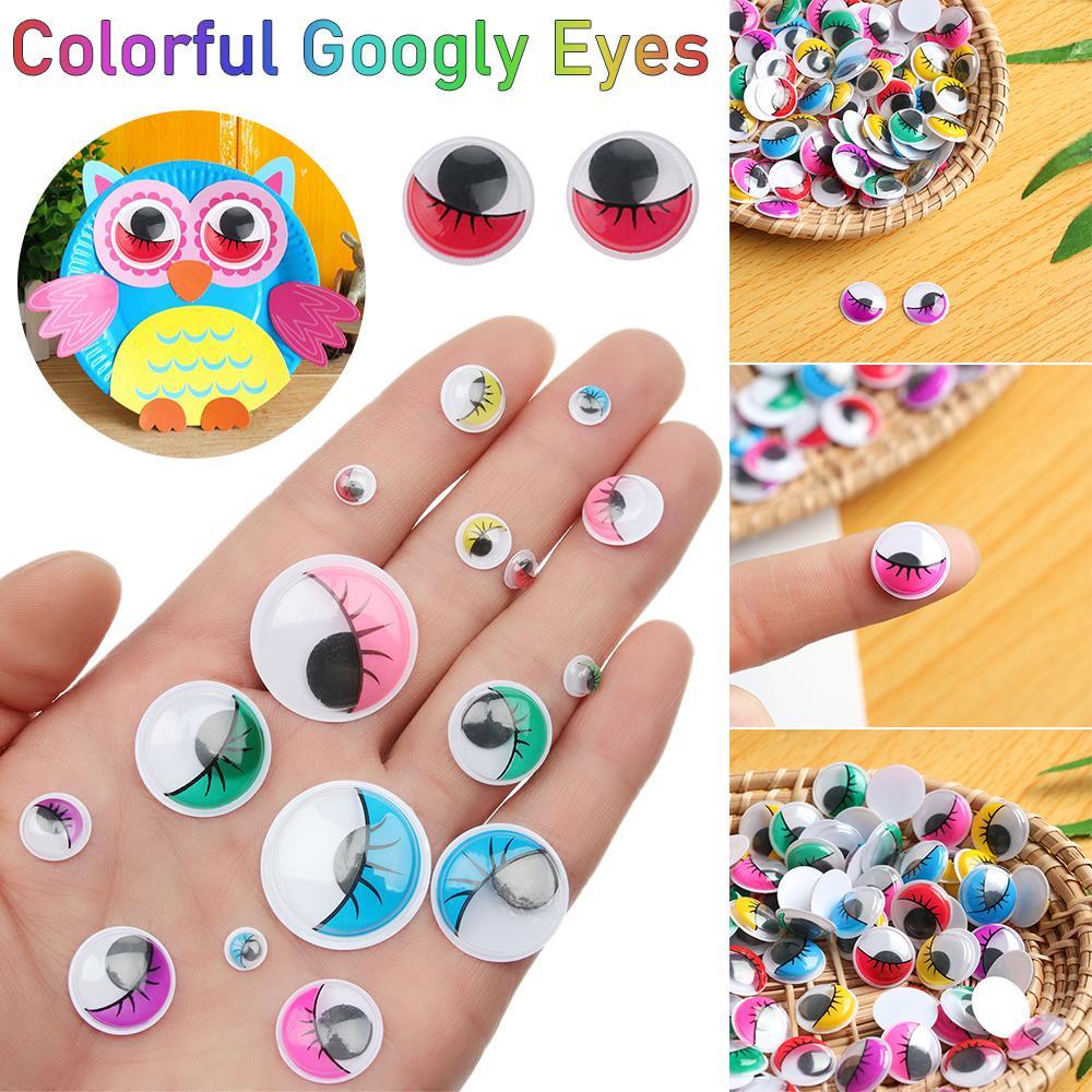 Bộ 100 Mắt Gấu Trúc Bằng Nhựa Nhiều Màu Sắc Dùng Trang Trí Thú Nhồi Bông