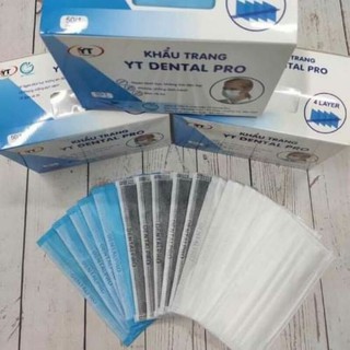 Hộp 50 Chiếc Khẩu trang y tế 4 Lớp dày dặn