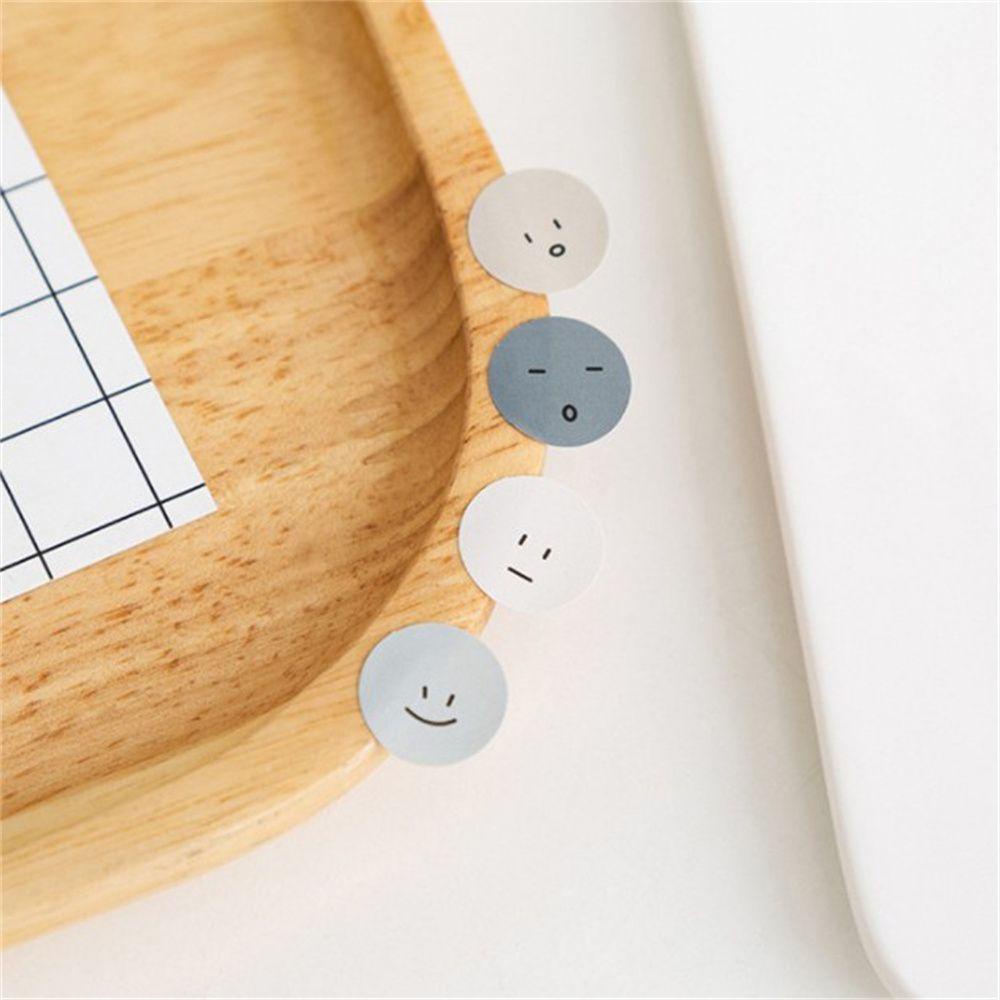 Set 2 Tấm Sticker Dán Trang Trí Sổ Tay Hình Mặt Cười Phong Cách AUGUSTINA