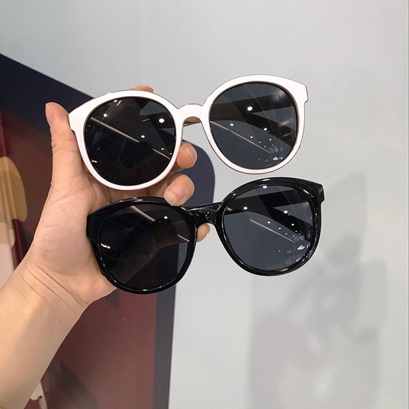 Mắt Kính Mát Thời Trang Form Tròn Trắng K50 Kiểu Dáng Dễ Thương Phong Cách