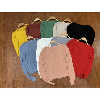Áo len khoác cardigan basic cổ điển - 4 khuy(cúc) cài (20634#)