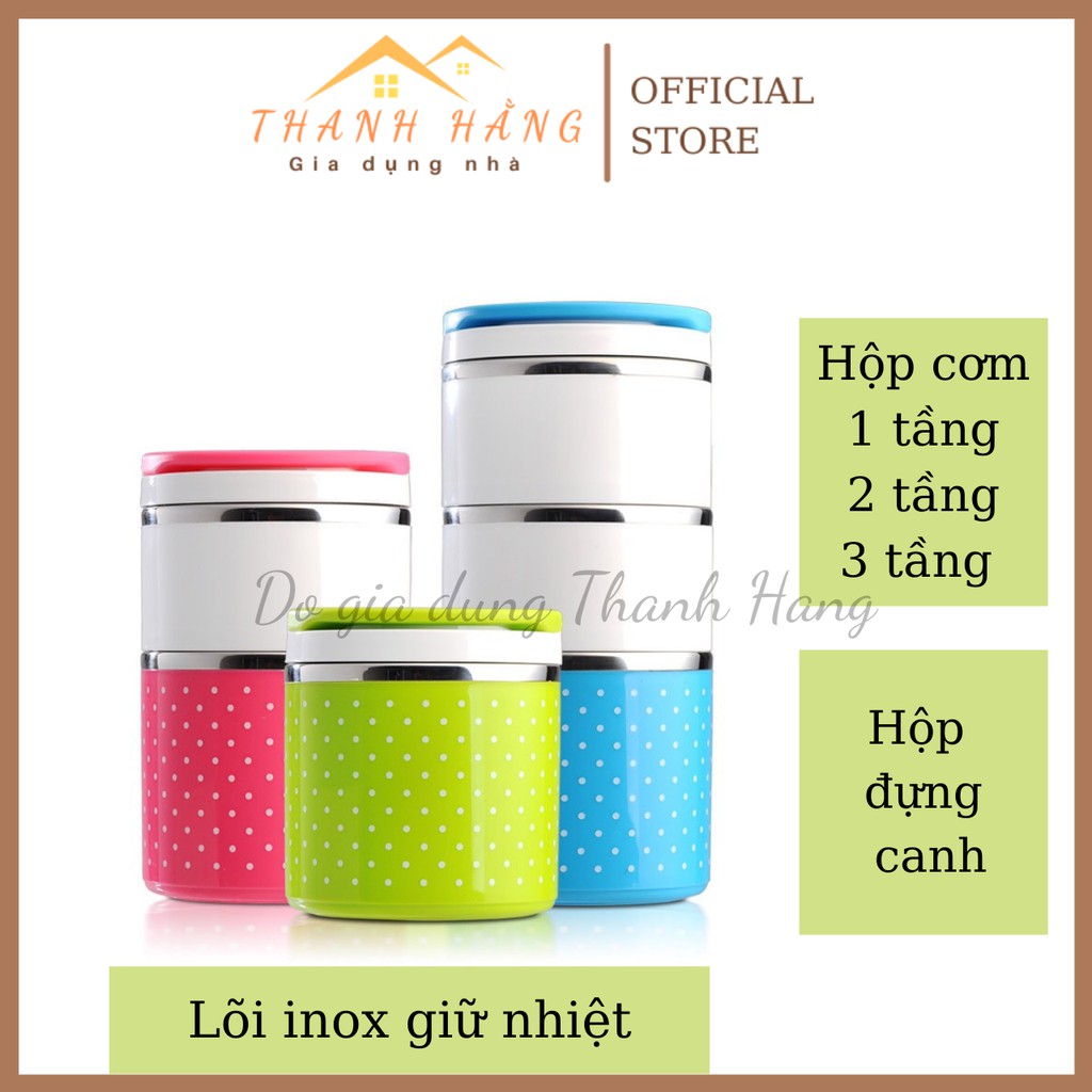 Cặp lồng tầng cơm văn phòng freeship hộp cơm inox 1 tầng 2 tầng 3 tầng giữ nhiệt hộp đựng cơm