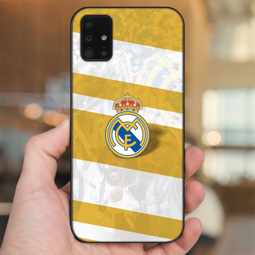 Ốp lưng Samsung A51, A71 viền đen in hình Real Madrid