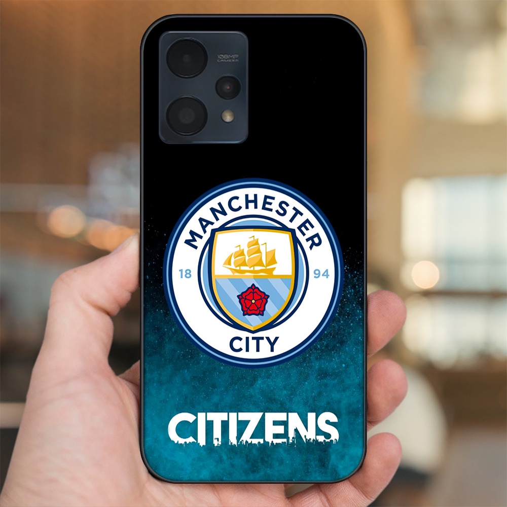 Ốp lưng Realme 9, 9 Pro, 9 Pro Plus viền đen in hình Manchester City MC