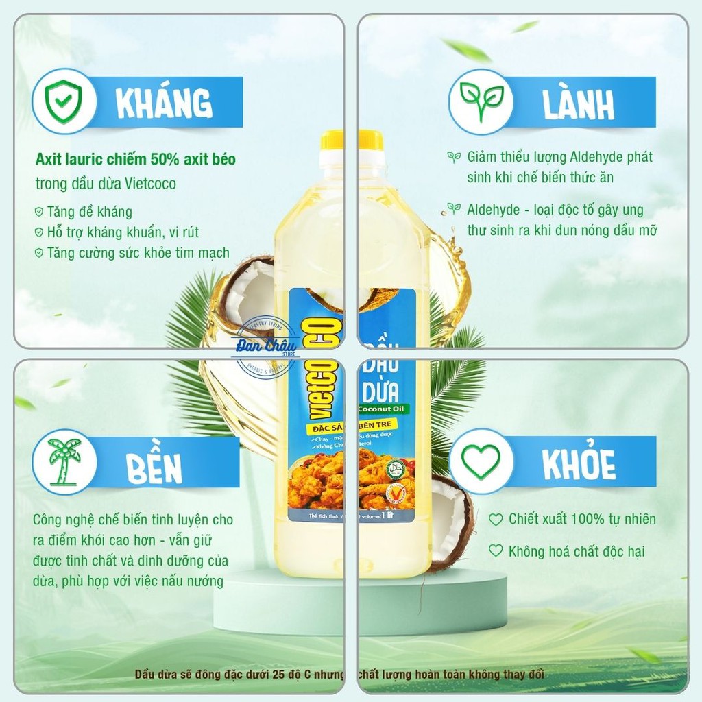 [Ảnh Thật] Dầu Dừa VIETCOCO Nguyên Chất 100%/Dùng Nấu Ăn, Làm Bánh, Massage, Tiện Lợi Mang Theo Du Lịch, Gói Nhỏ 15ml | BigBuy360 - bigbuy360.vn