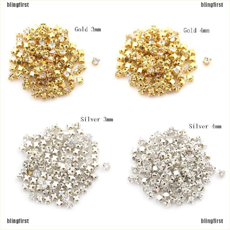 Set 100 hạt đá pha lê nhỏ trang trí phụ kiện quần áo búp bê thủ công diy