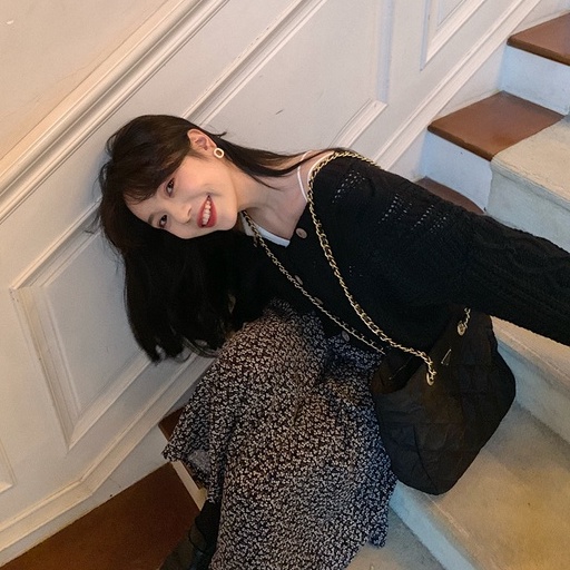 Xiaozhainv Áo Khoác Cardigan Tay Dài Màu Sắc Tươi Sáng Phong Cách Hàn Quốc