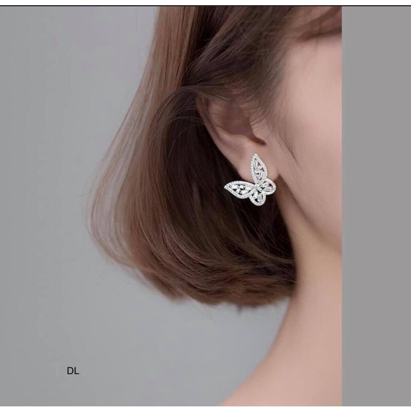 BÔNG TAI BƯỚM BẢN TO SANG CHẢNH- CHUẨN BẠC TA CAO CẤP