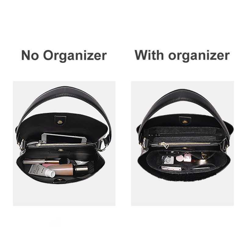 Túi chèn đựng mỹ phẩm EVERTONER cầm tay bằng vải nỉ cho túi Coach Charlie nữ