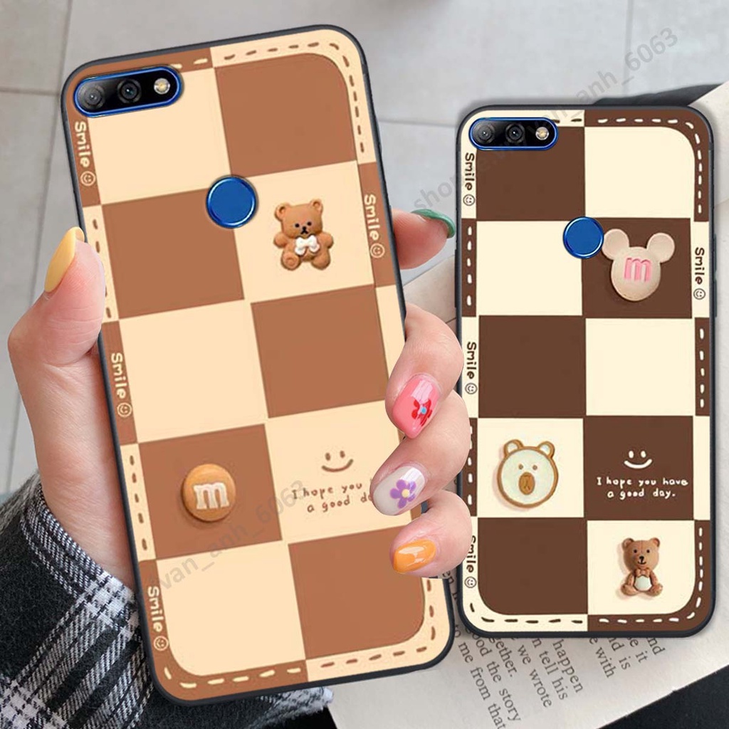 Ốp lưng Huawei Y7 Prime 2018 / Y7 Pro 2018 hình gấu, kẹo dễ thương cute