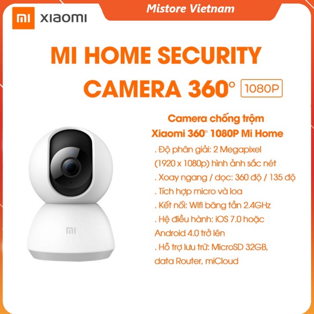 Camera chống trộm Xiaomi Mi Home 360° 1080P QDJ4058GL