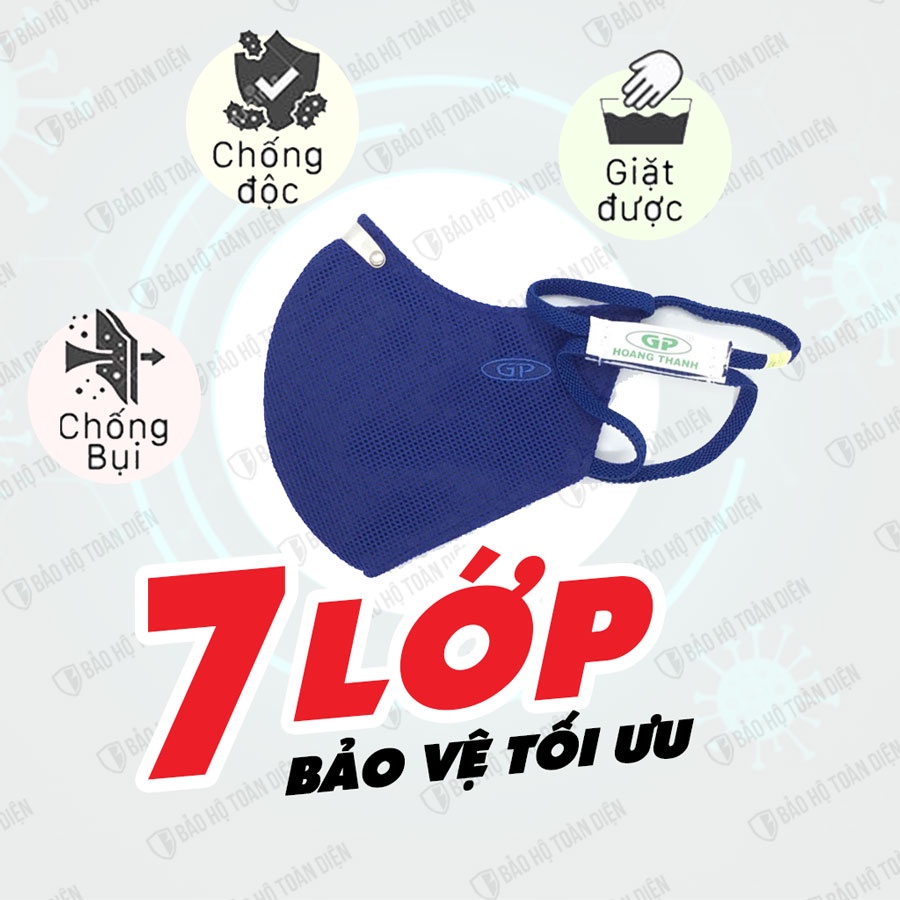 (Mua 1 tặng 1) Khẩu trang than hoạt tính chống độc GP Extreme. Khẩu trang 7 lớp than lọc 100% ACF. Kho giá sỉ