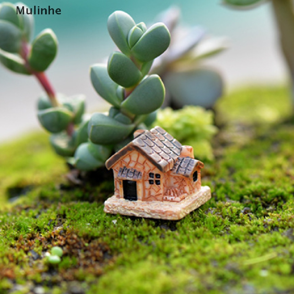 1 Mô Hình Ngôi Nhà Nhỏ Bằng Nhựa Resin Trang Trí Sân Vườn