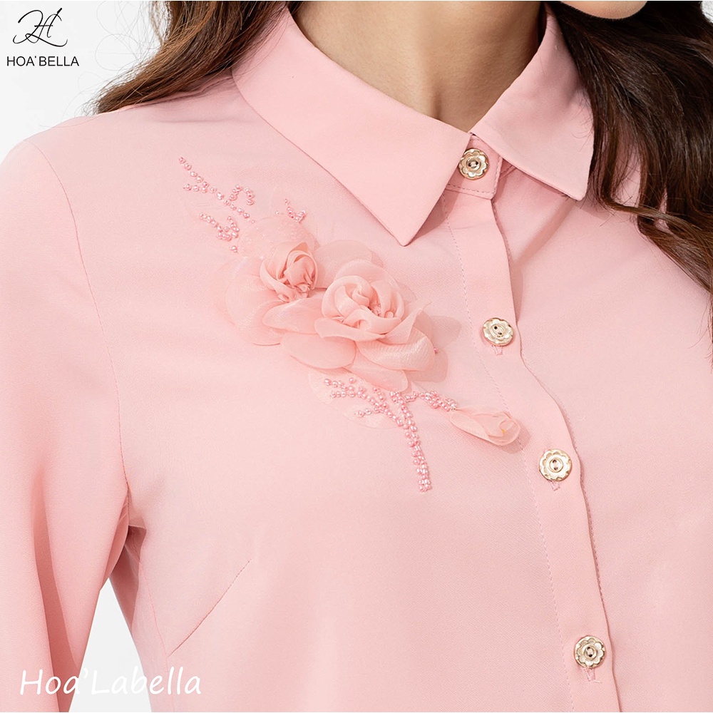 Áo Sơ Mi Nữ HOABELLA Cổ Đức Đính Hoa (SM1054)