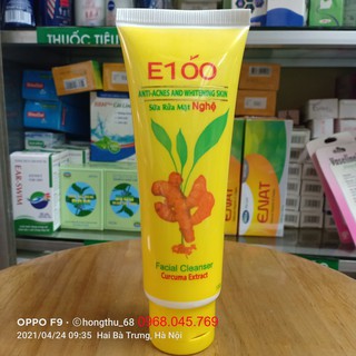 Sữa rửa mặt E100 nghệ 100g