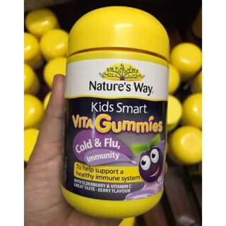 Kẹo dẻo Nature Way Kids Smart Vita Gummies tăng đề kháng Cold & Flu,Immunity 60 viên
