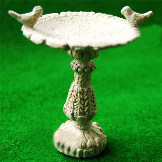 [BEW] 1:12 Dolls House Miniature Fairy Garden Furniture Resin Bird Bath Fountain Decor [OL]