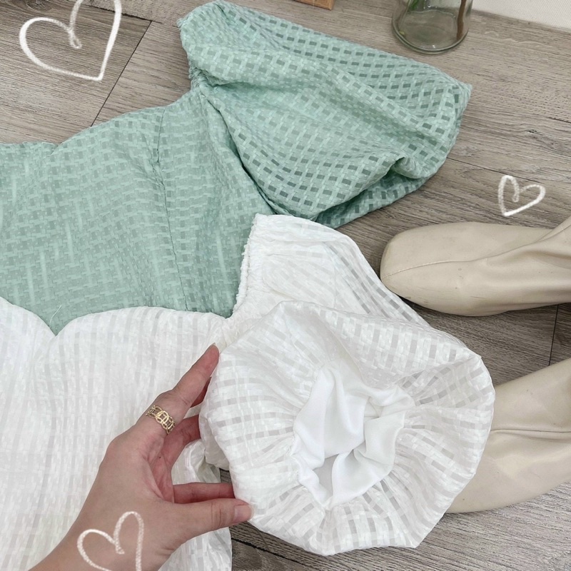 Áo croptop xốp 2 màu