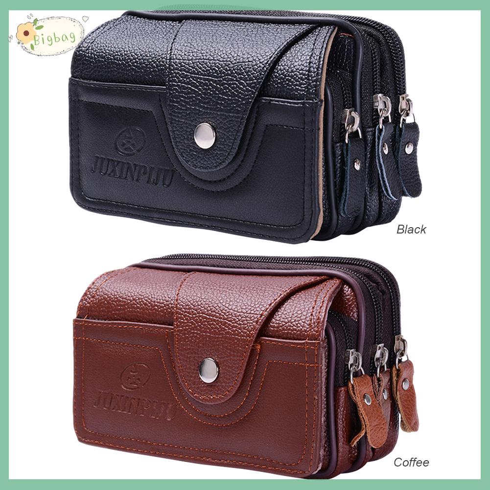 Túi da PU đeo hông đựng điện thoại đa năng chống thấm nước