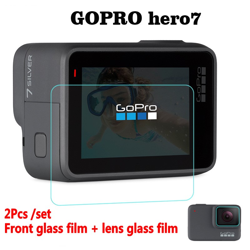 Set 2/3 kính cường lực bảo vệ camera Gopro Hero 7/9
