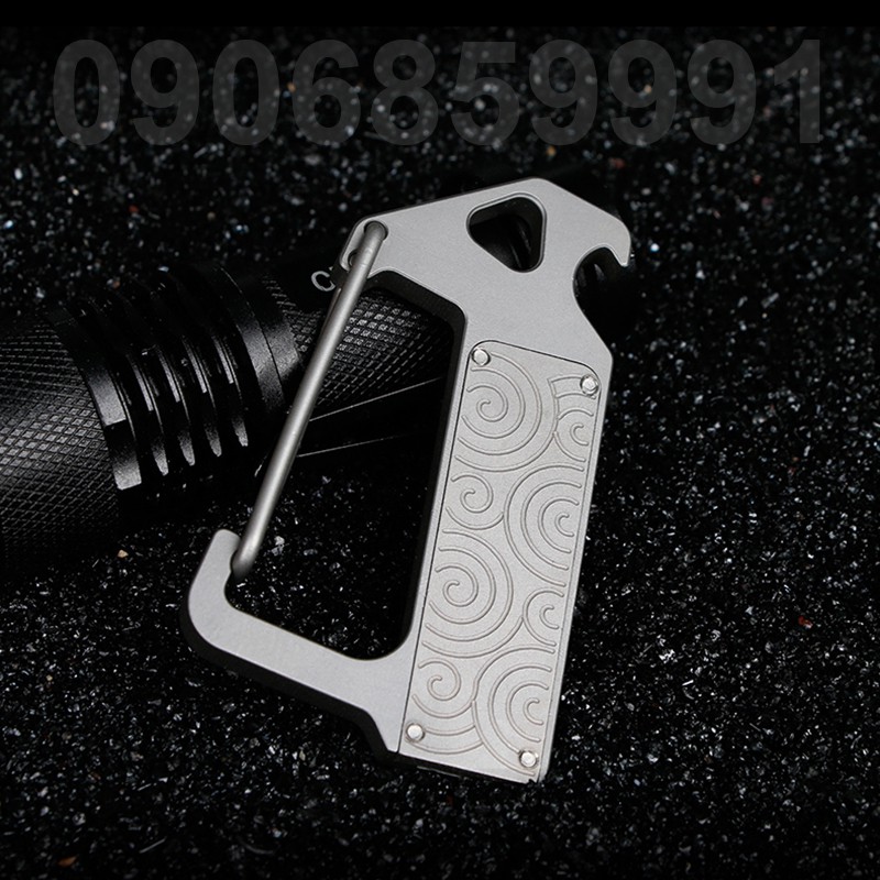 Móc khóa carabiner đa năng,móc treo phụ kiện đã ngoại Keychain EDC Titan