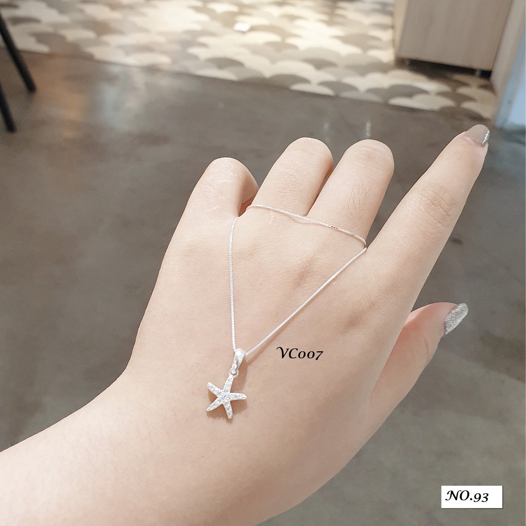 Dây chuyền nữ Bạc Ý 925 vòng cổ mặt sao biển trang sức cao cấp No.93 Jewelry