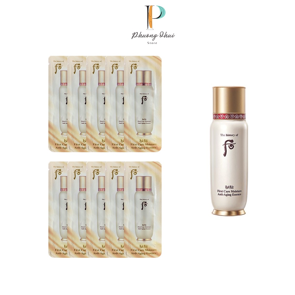 Tinh Chất Khởi Động Whoo Bichup First Care Moisture Anti Aging Essence Dưỡng Sáng, Tái Tạo Làn Da Giúp Da Mềm Mịn 1ml
