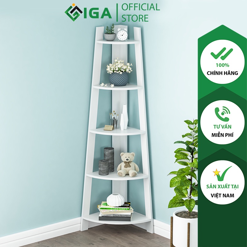 Kệ Góc Đa Năng IGA White Corner 5F Thông Minh Phong Cách Hiện Đại - GP115.01