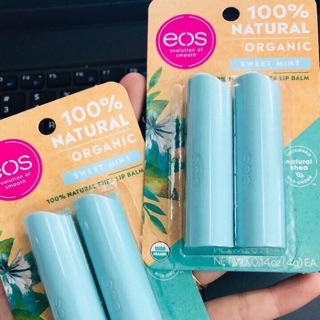 Set 2 Son dưỡng môi EOS của mỹ ORGANIC (mẫu thỏi của son trứng)
