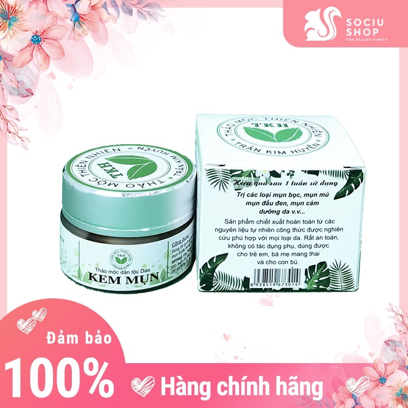 Kem Mụn thảo mộc Se khít lỗ chân lông Trần Kim Huyền