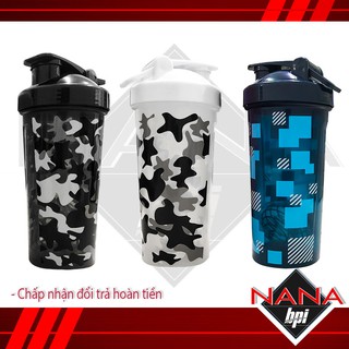 Bình nước shaker camo 800ml nhựa bpa free - an toàn cho người dùng