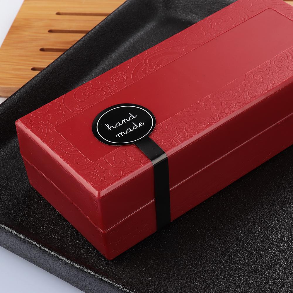 GOGOUP Set 20 Tờ Giấy Dán Niêm Phong Màu Đen Làm Bằng Tay