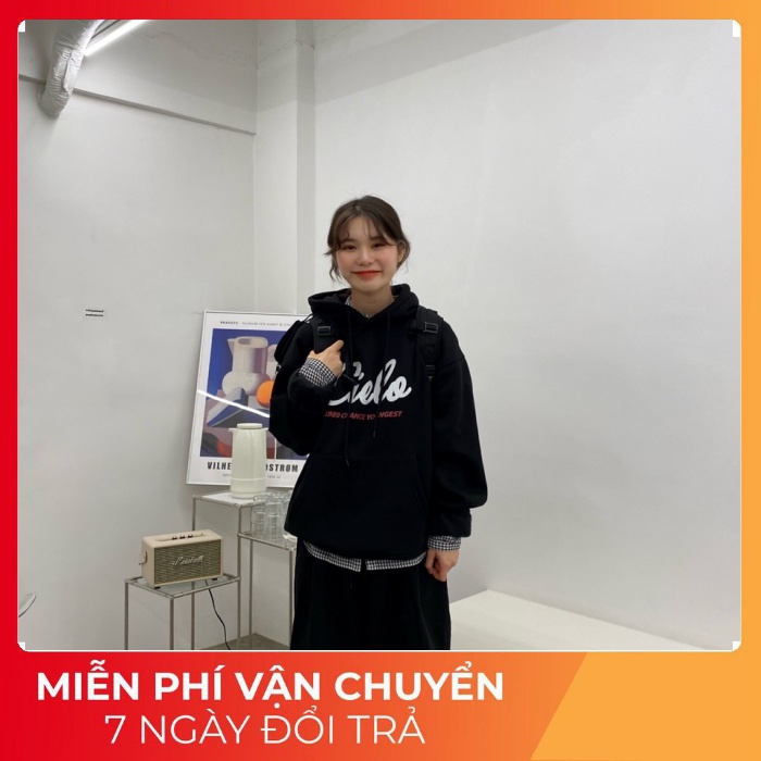 Áo Hoodie Cursive Cielo - Acover Brand Korean