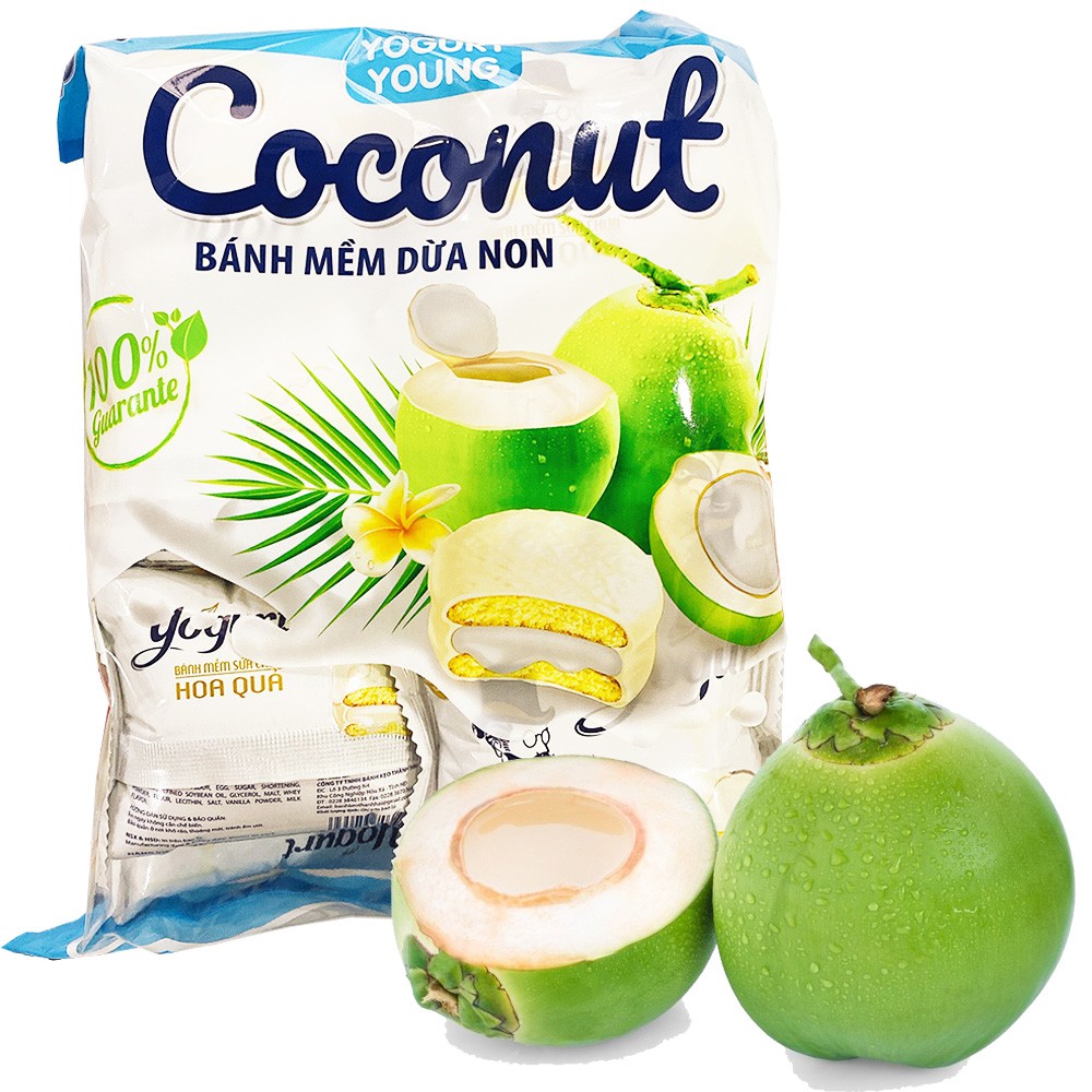 Combo 2 Bịch x 12 gói (220gr) Bánh mềm cuộn Dừa Non Thanh Hải (Date: 12 tháng) [ BÁNH MỀM CUỘN DỪA NON ]