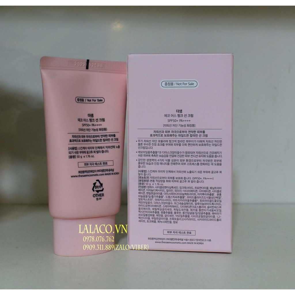 Kem Chống Nắng The Saem Eco Earth Power Pink Sun Cream