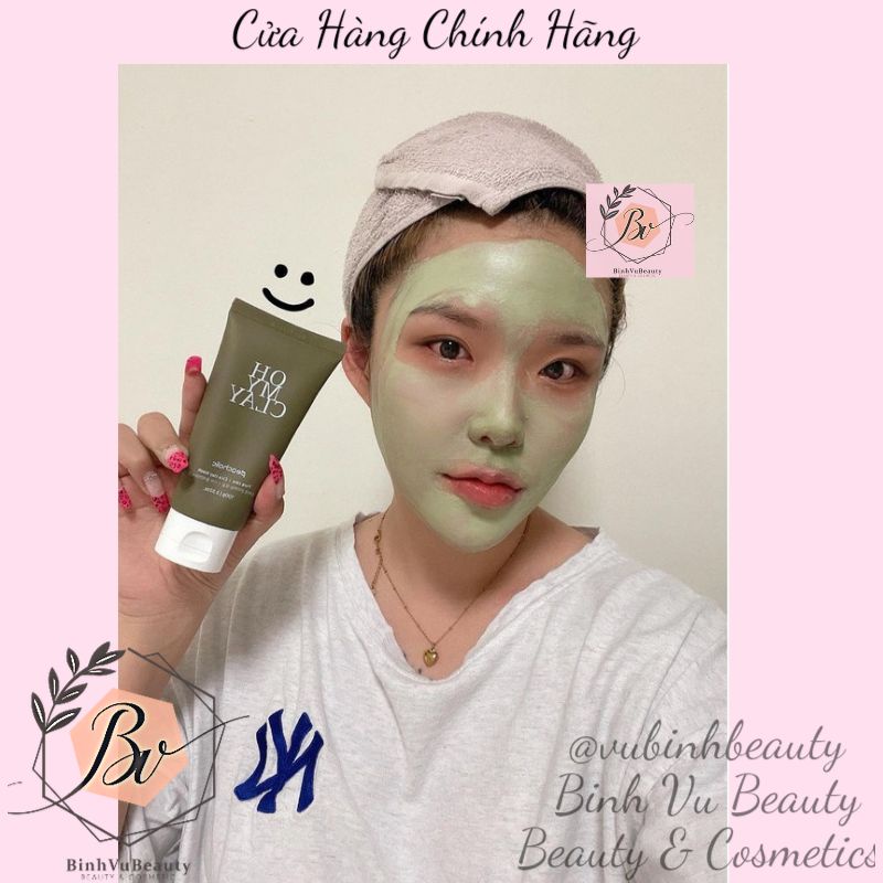 MẶT NẠ ĐẤT SÉT PEACHOLIC TỪ RAU MÁ VÀ DIẾP CÁ  Peacholic Oh My Clay