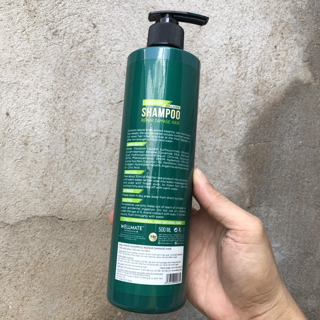 Dầu Gội Xả Phục Hồi Dành Cho Tóc Hư Tổn Nặng Wellmate