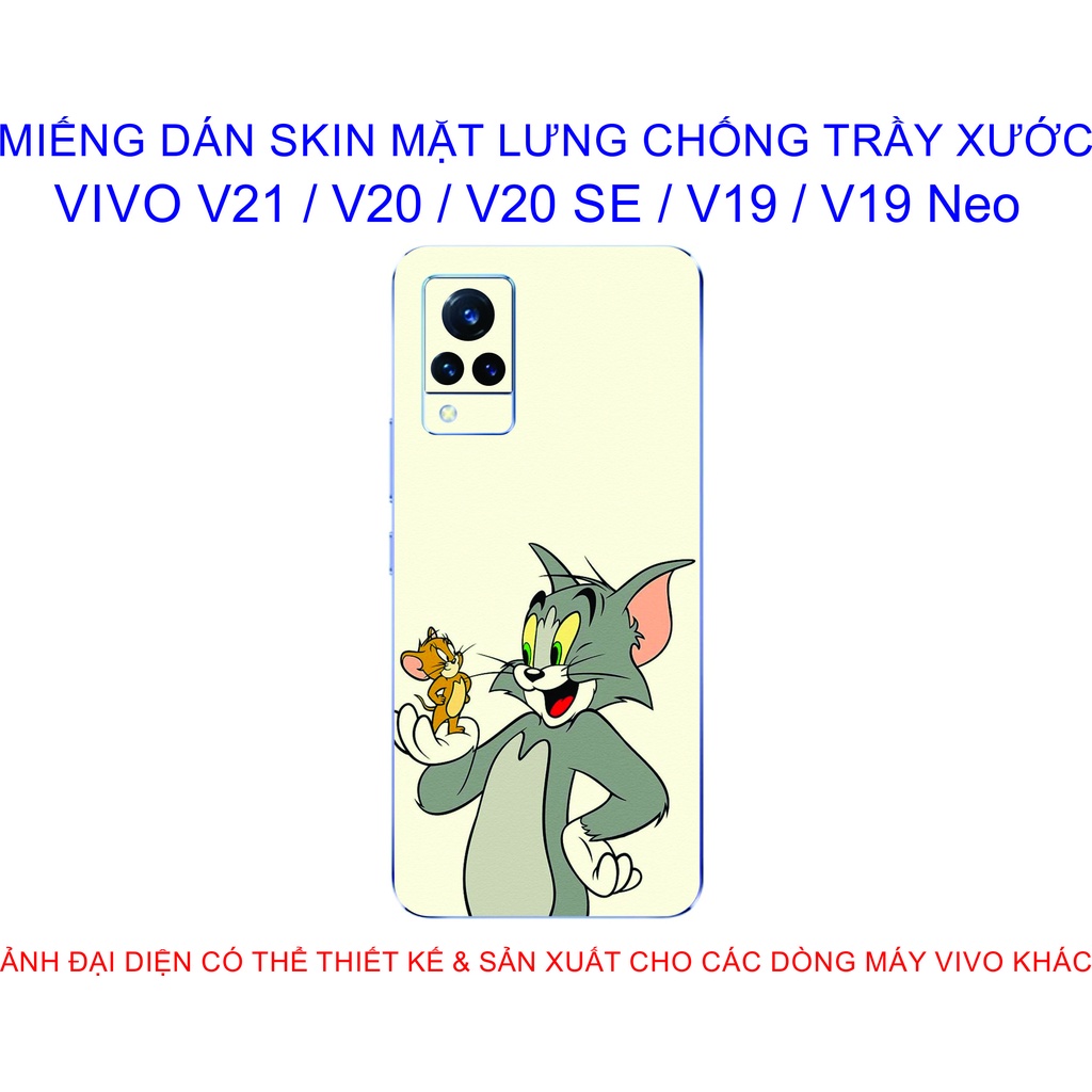 Miếng Dán Skin mặt lưng VIVO V21 / V20 / V20 SE / V19 / V19 Neo chống trầy xước