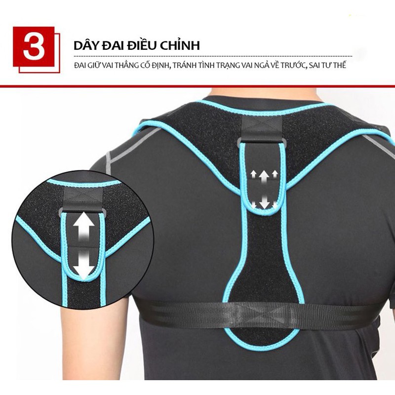 Đai Chống Gù Lưng Điều Chỉnh Cột Sống Aolikes Bản Cải Tiến Hiệu Quả
