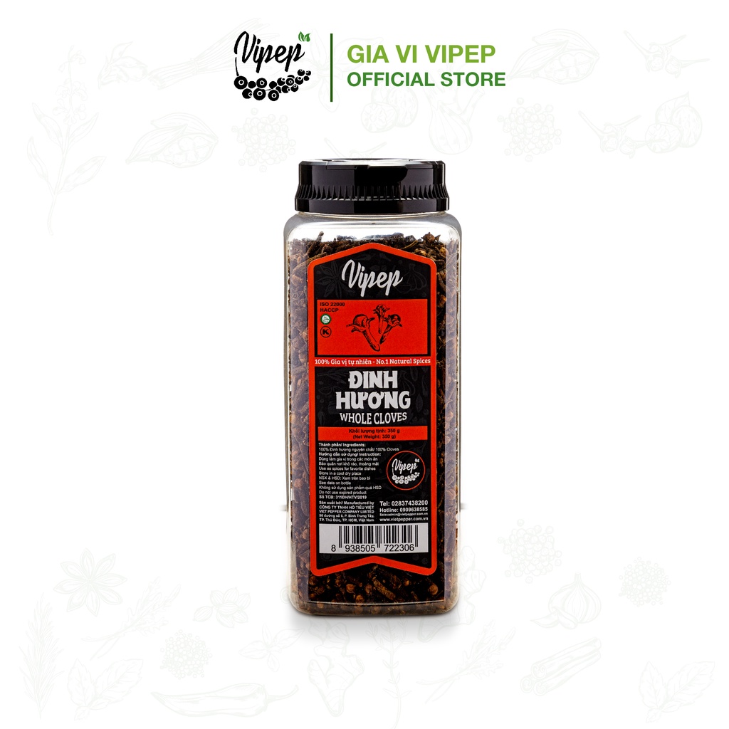 Đinh hương Vipep 350g - gia vị quý nấu phở đậm đà, vị cay thơm tự nhiên, giúp làm ấm bụng và kích thích hệ tiêu hoá