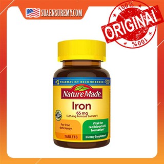 [MẪU MỚI] Viên sắt Nature Made Iron 65mg 365 viên