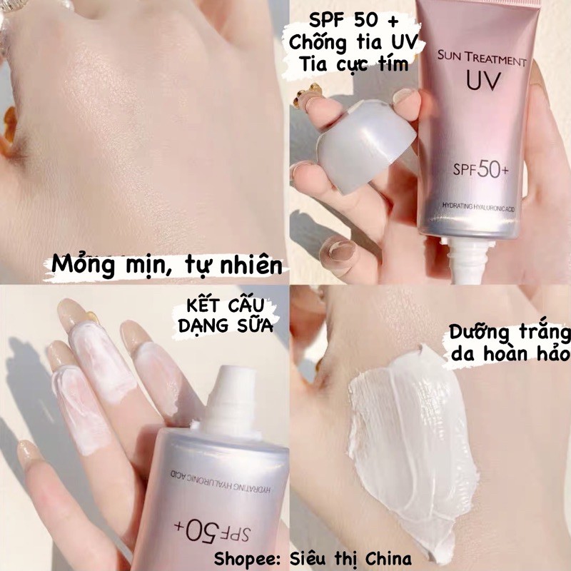 Kem Chống Nắng Cao Cấp SUN TREATMENT SPF 50+ Chống Nắng Bảo Vệ Da Dưỡng Da Trắng Sáng Sữa Chống Nắng Tối Ưu Toàn Diện