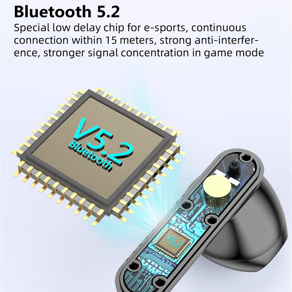 Tai Nghe Nhét Tai Bluetooth 5.2 Không Dây Điều Khiển Cảm Ứng Chống Nước Cho Điện Thoại iPhone Android