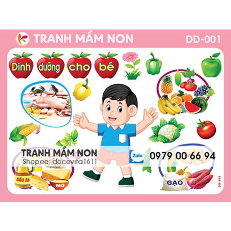 Decal Mầm Non - GÓC DINH DƯỠNG DD-001