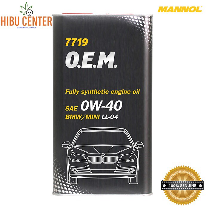 Nhớt MANNOL 0W-40 SN/CF O.E.M Cho Xe BMW Mini 7719 – 4 Lít Hàng Đức Cao Cấp Chính Hãng – HIBUCENTER