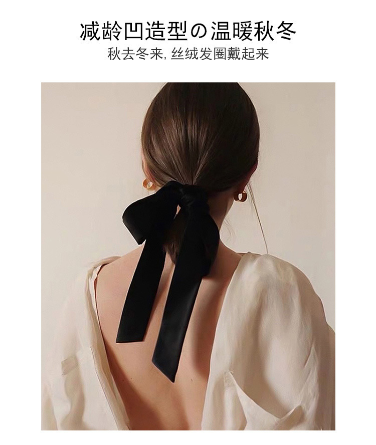 Dây buộc tóc cao su co giãn thắt nơ vải nhung Hàn Quốc cho bé gái