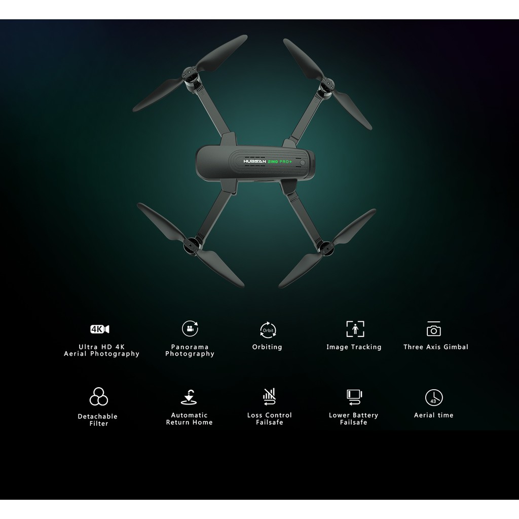 Flycam Drone Hubsan Zino Pro Plus – Camera 4K Bay Xa 8KM Thời Gian 43 Phút – Đột Phá 2020