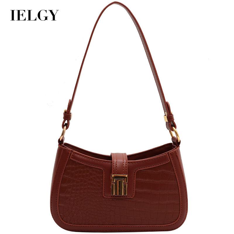 Túi xách IELGY đeo vai vân da cá sấu cao cấp thời trang cho nữ