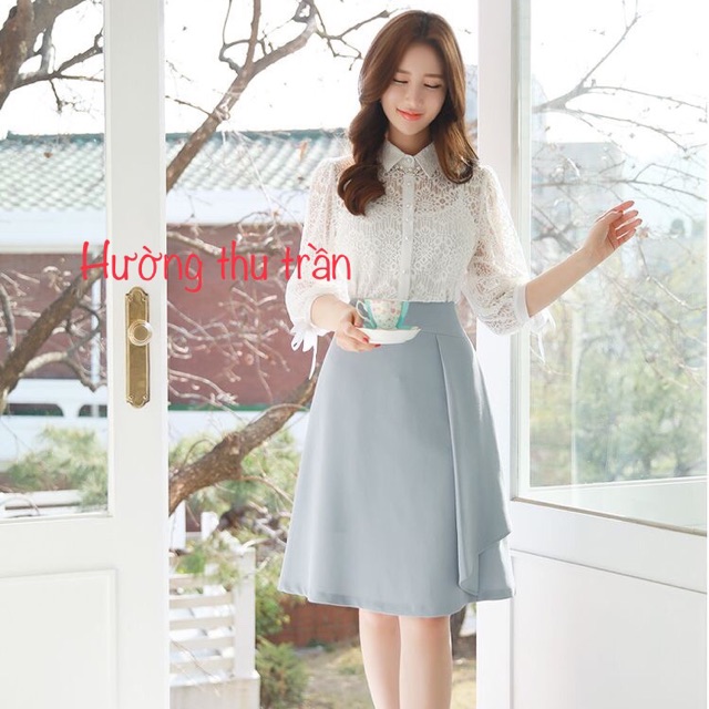 Chân váy chữ a thời trang đến gối