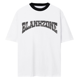 BLANK | Áo Thun BLANKZONE Tay Lỡ Unisex - Đen/Trắng Cổ Tròn